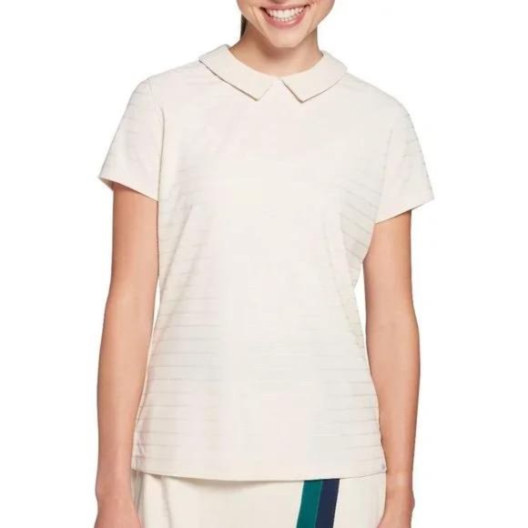 Lady Hagen Tops - NWT Lady Hagen Women's Textured Stripe Short Sleeve Golf Polo